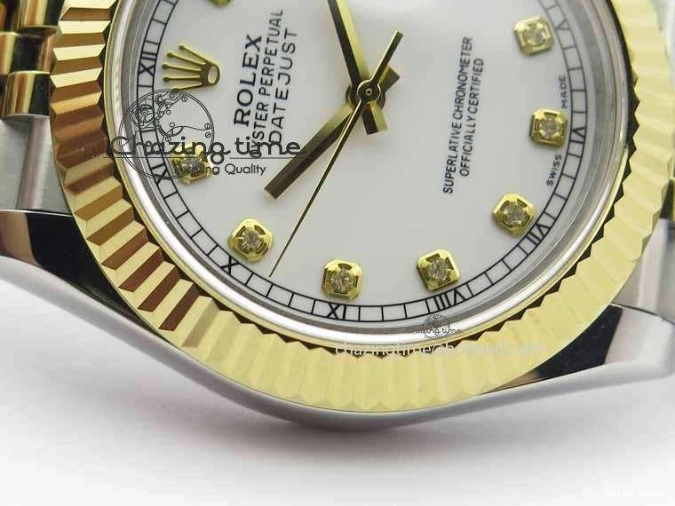 0228 DateJust II 41mm SS YG BP Maker Best Edition White Diam Dial On Jubilee Bracelet A ModernLook 3663